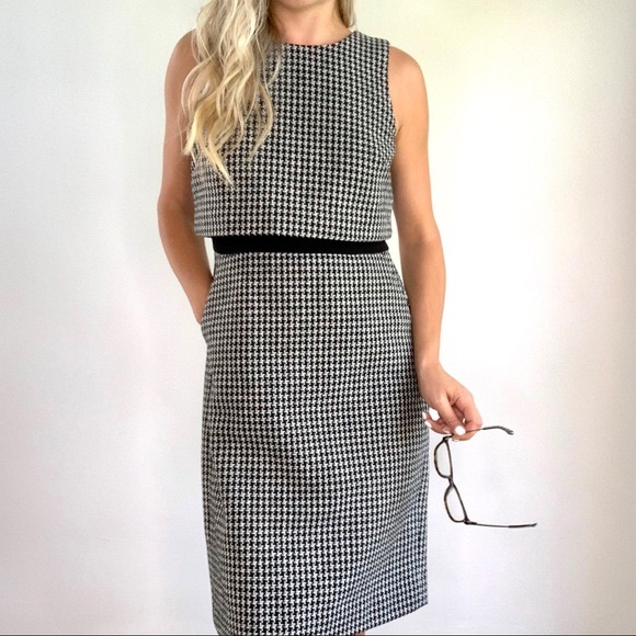 J. Crew Dresses & Skirts - New J Crew white and black wool blend sheath dress